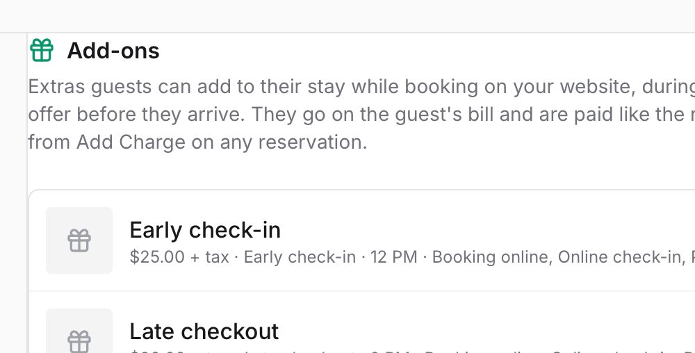 Extras offered during online check-in