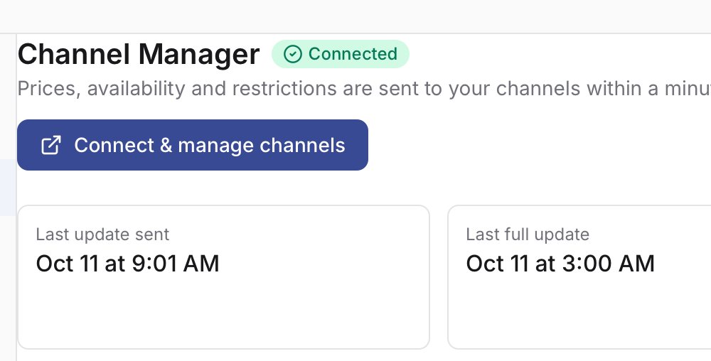 Channel Manager connected